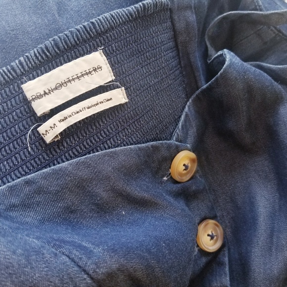 UO Emilia chambray button down midi dress new M - Picture 5 of 6